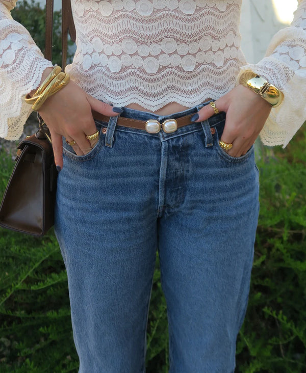 Pearl Buckle Belt