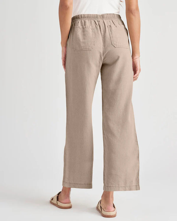 Angie Crop Wide Leg Pant in Khaki