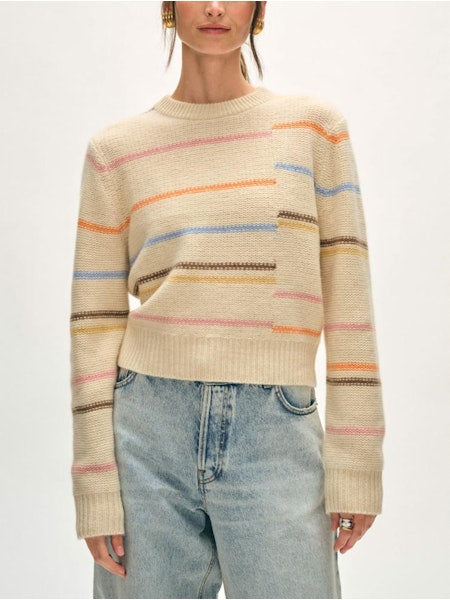 Cashmere Broken Stripe Sweater