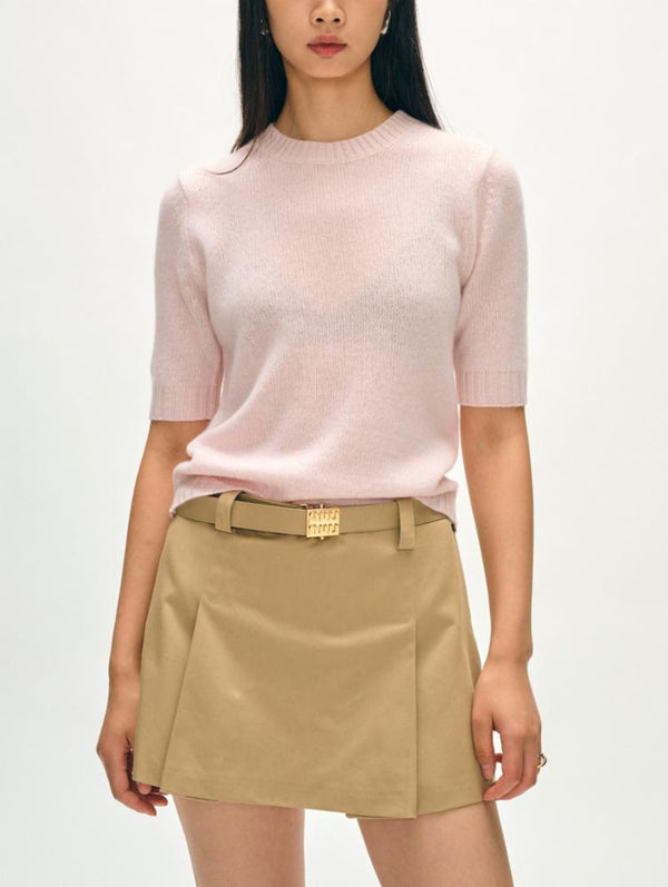 Cashmere Featherweight T-Shirt - Pink Sand