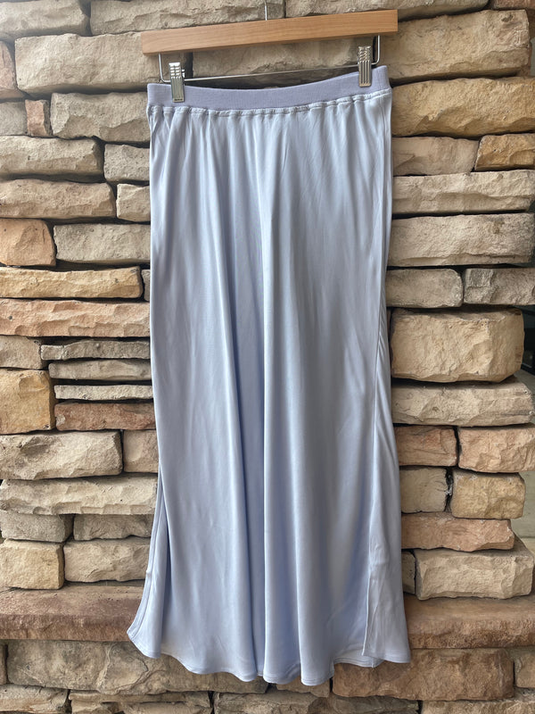 Satin Slip Skirt - Moon Blue