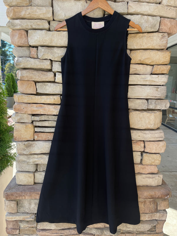 Sleeveless Midi Dress - Black