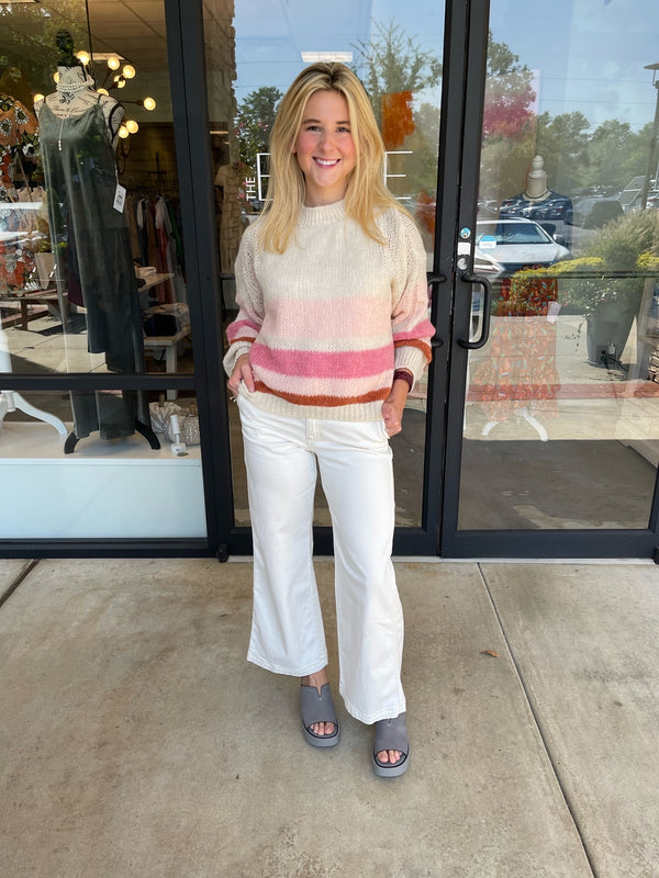 Pisa Stripe Sweater - Buttercream