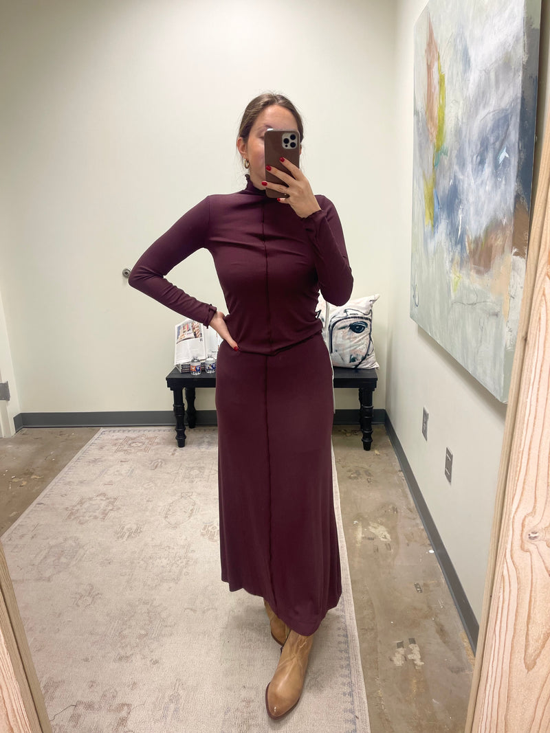 A-Line Maxi Skirt - Espresso