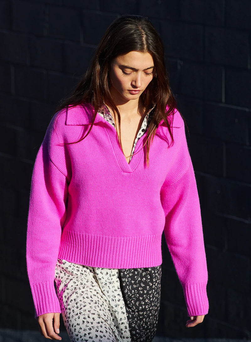 Wool/Cashmere Collar Sweater