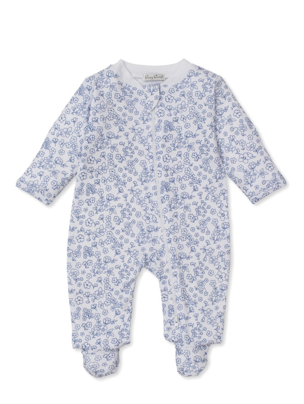Flower Footie - Navy