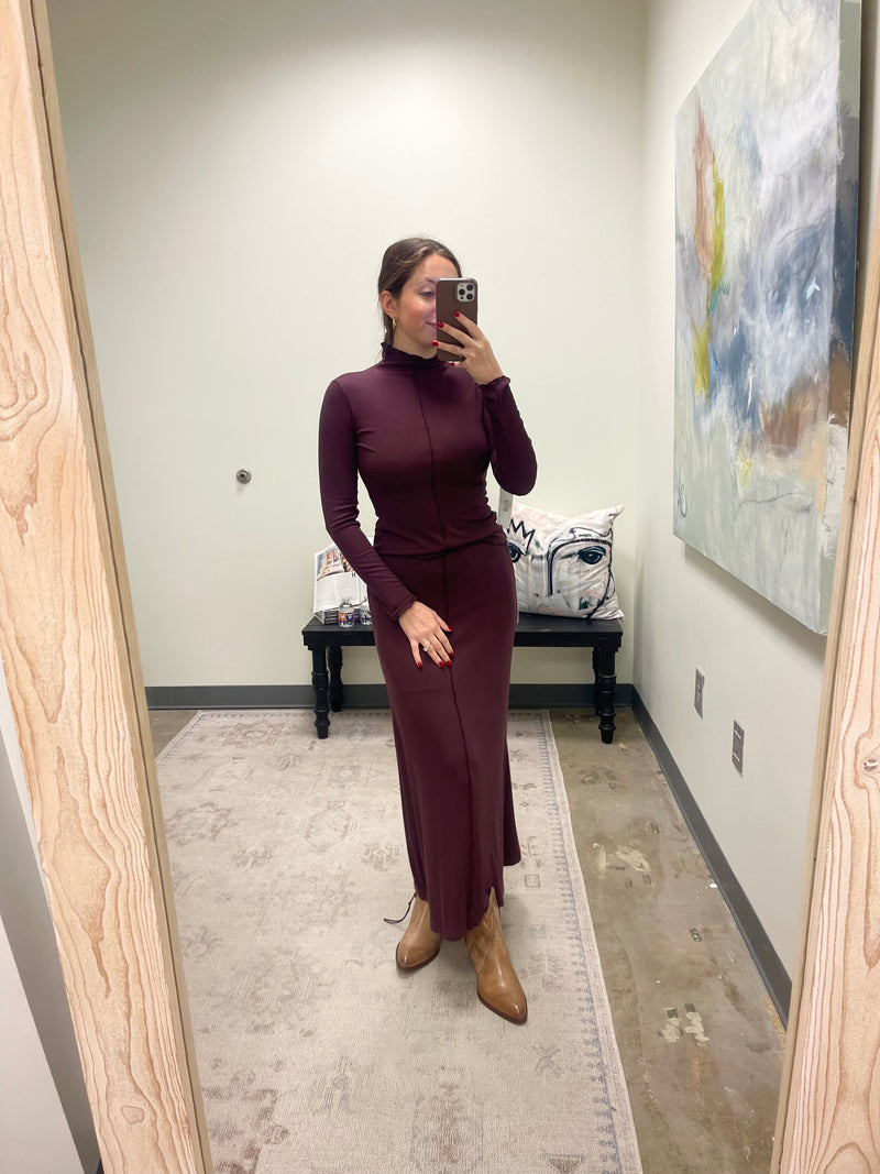 A-Line Maxi Skirt - Espresso