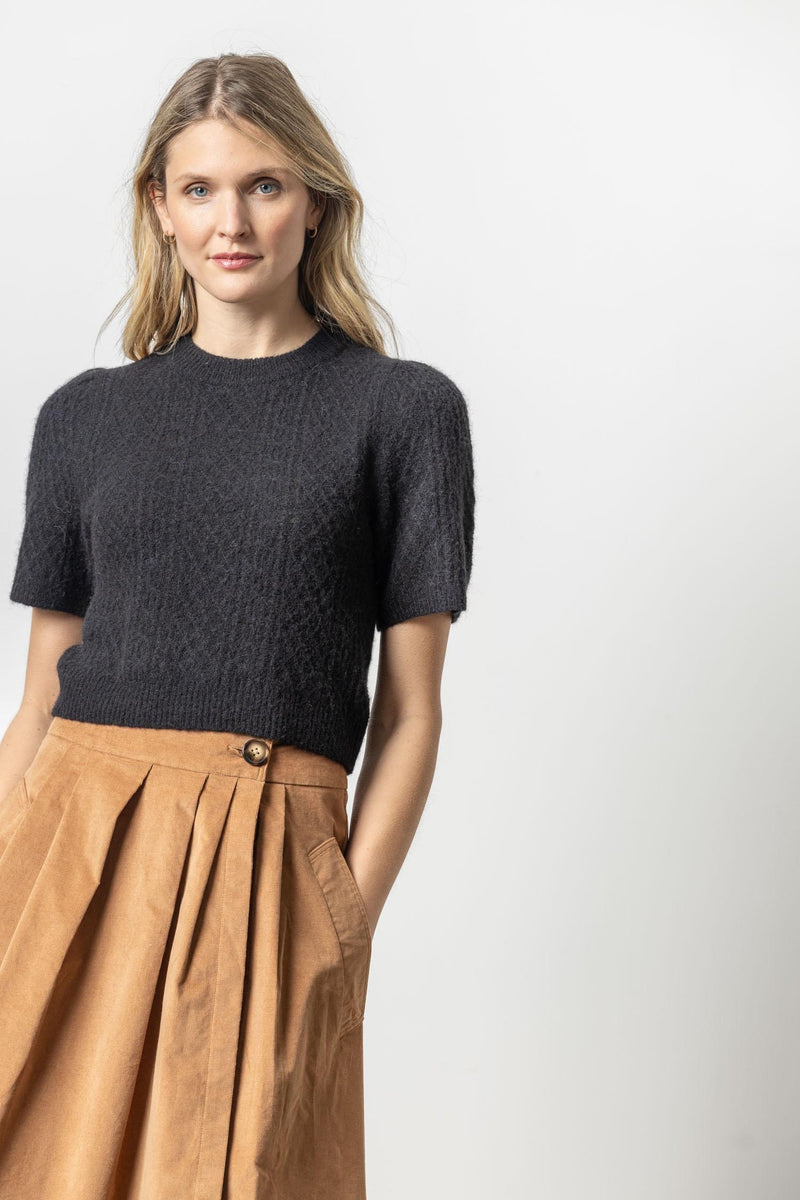 Cropped Cable Sweater