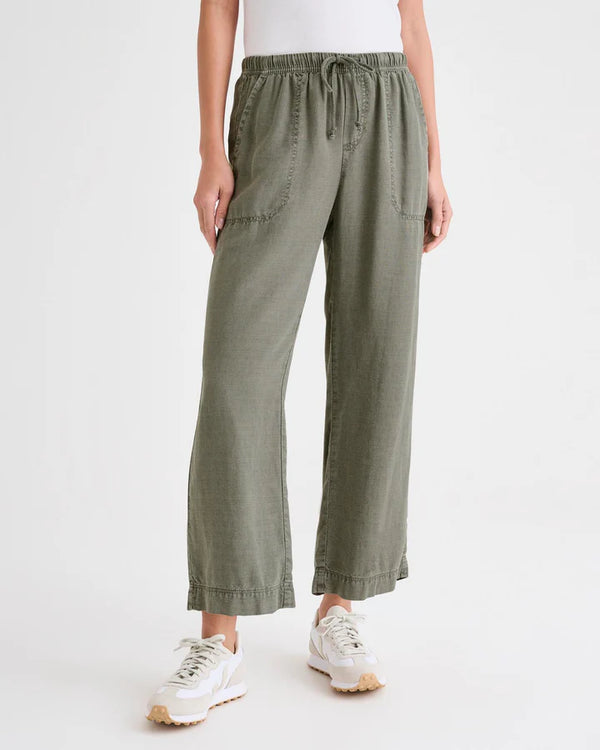 Angie Crop Wide Leg Pant in Pale Green