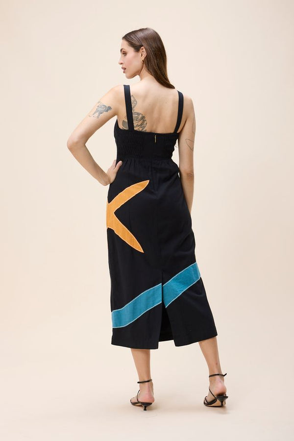 Brie Midi Dress - Black