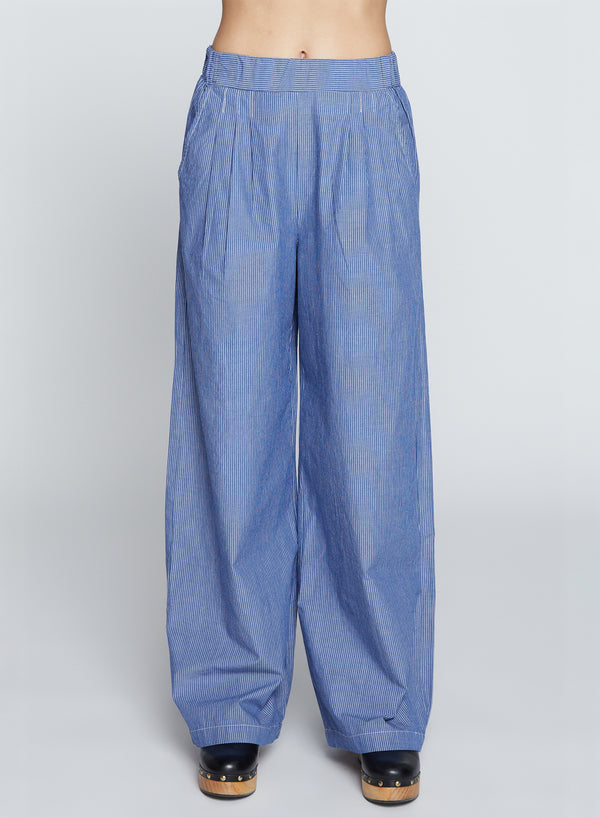 Owen Stripe Double Pleat Trouser