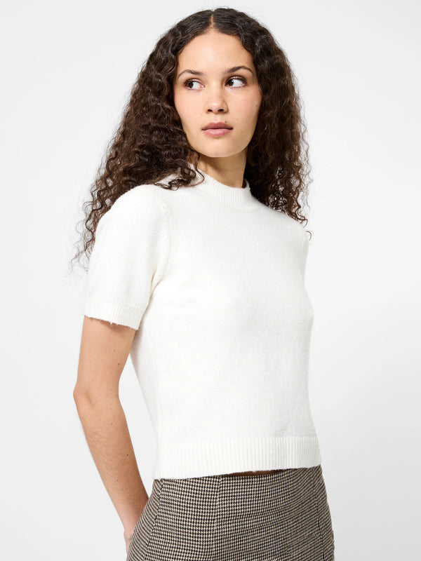 Vhari Mock Neck Knit Top - Cream