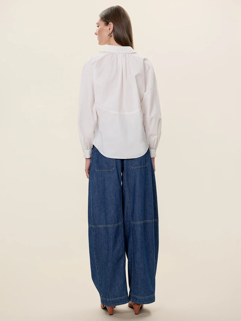 Aisley Poplin Shirt - Milk