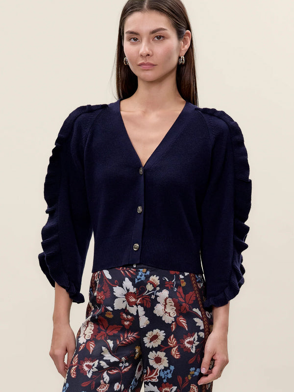 Kaia Knit Cardigan - Navy
