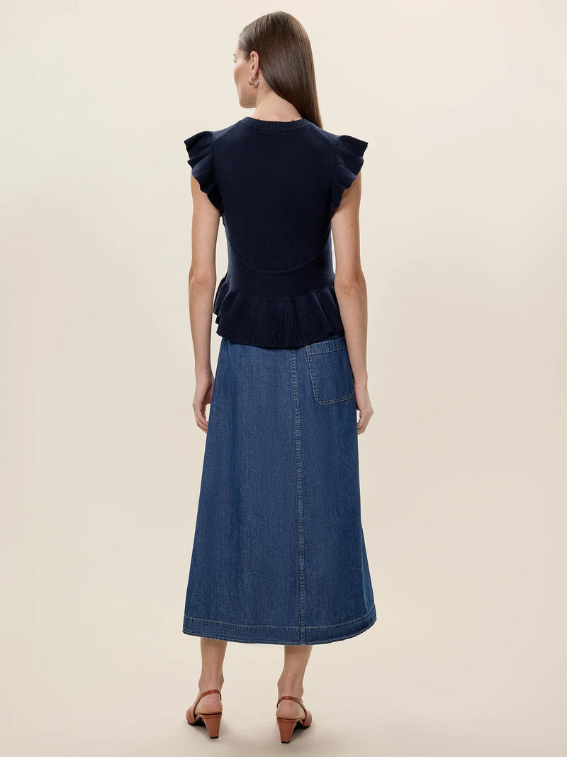 Rhea Knit Sweater - Navy