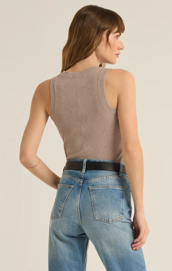 Sirena Tank in heather taupe