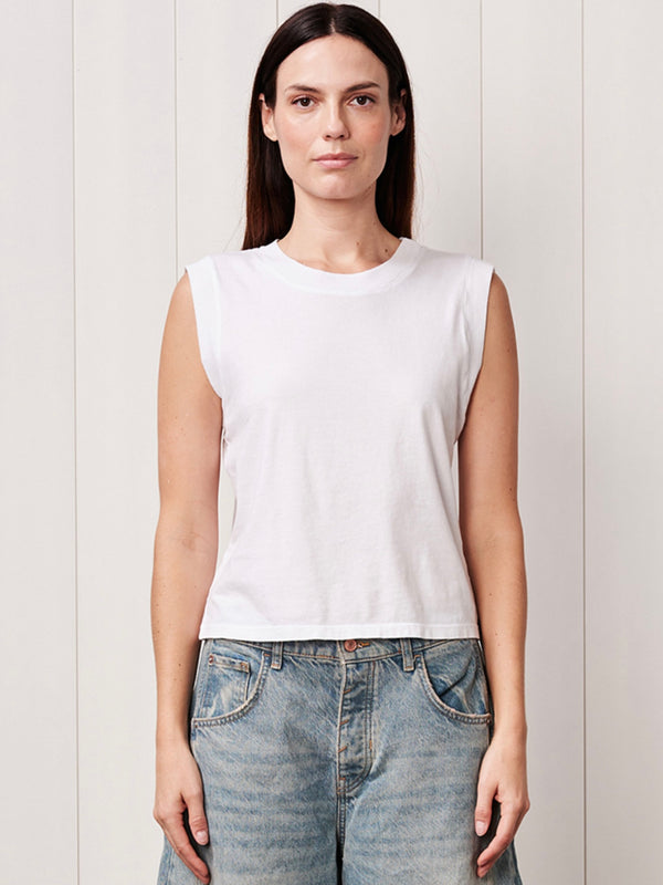 Cloud Jersey Muscle Tank - Cream