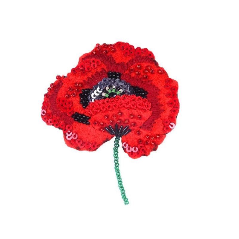 Red Poppy Brooch