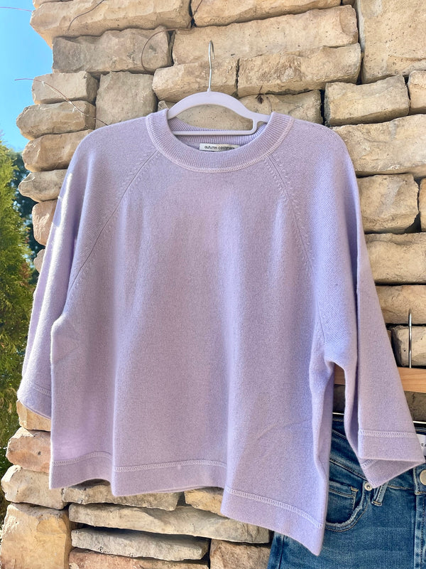 Elbow Sleeve Tee Sweater - Lilac Opal