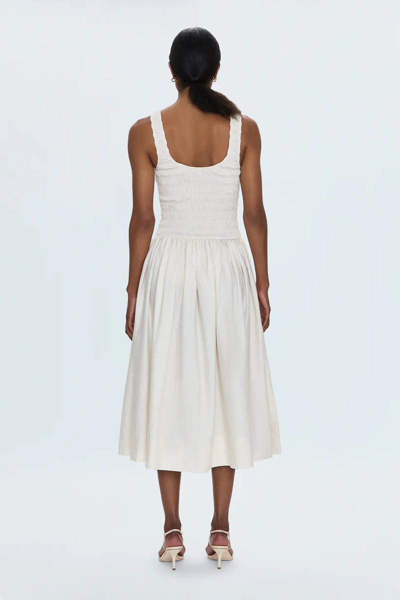 Alessia Smocked Dress - Shell