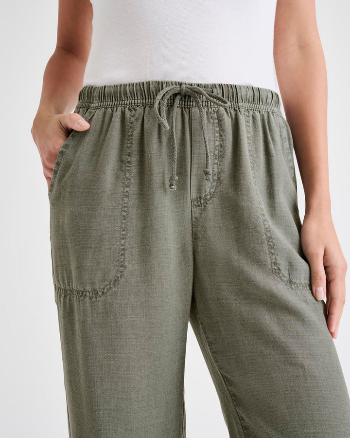 Angie Crop Wide Leg Pant in Pale Green