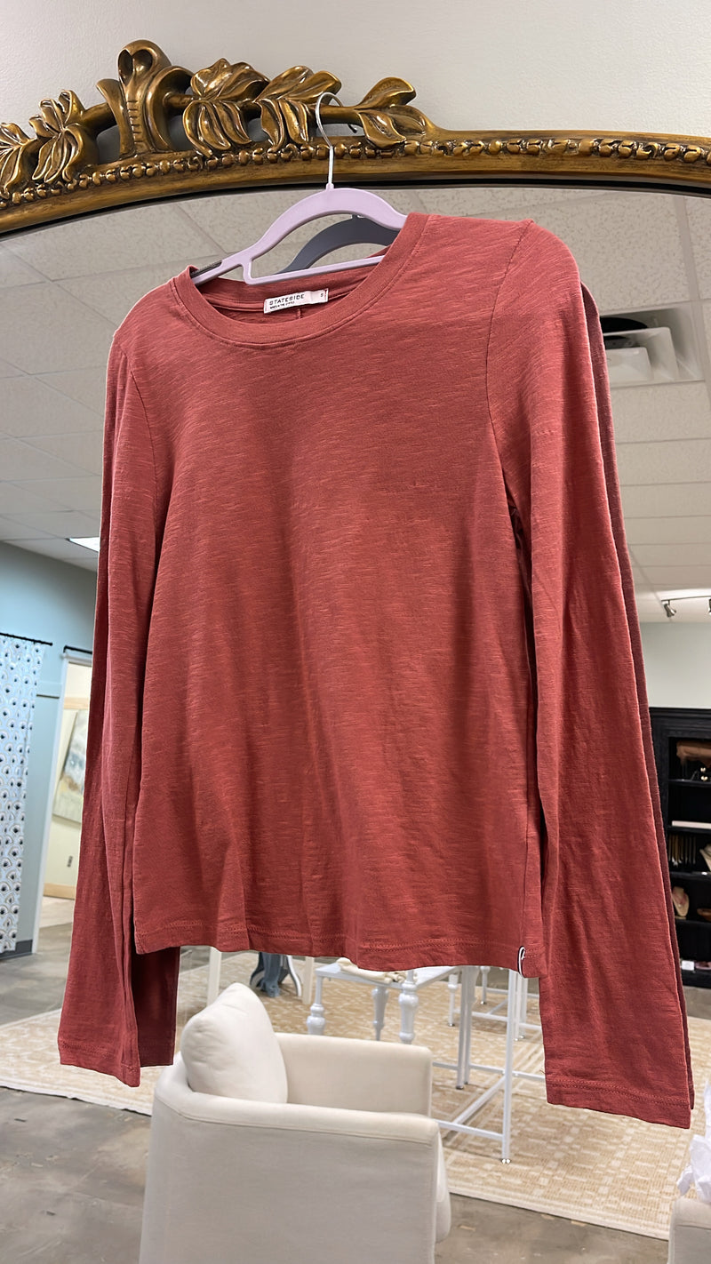 Supima Slub LS Tee - Terracotta