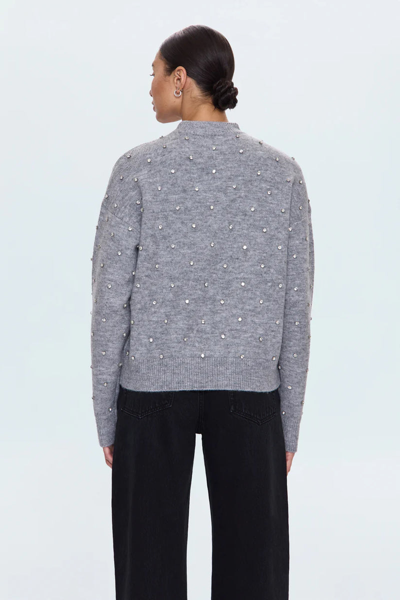 Aura Crew Neck Diamonte Sweater