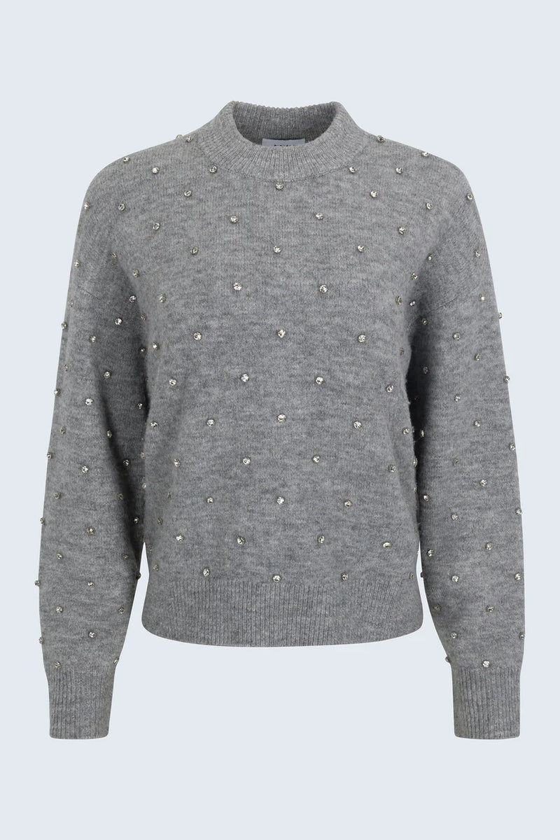 Aura Crew Neck Diamonte Sweater