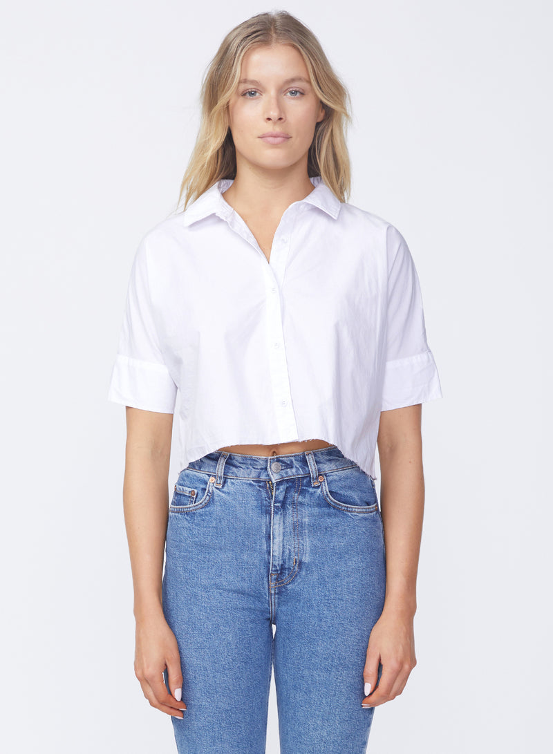 Poplin Boxy Shirt - White