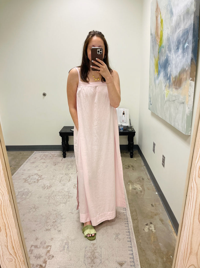 A-Line Maxi Dress - Powder Pink