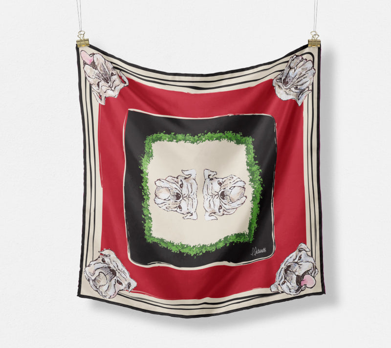 17x17  “Where My Dawgs At?” Premium Silk Scarf