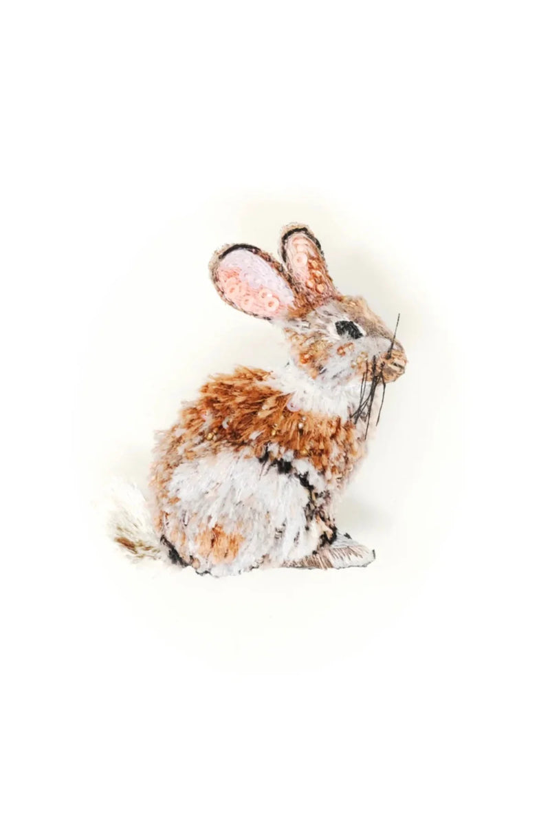 Happy Rabbit Brooch