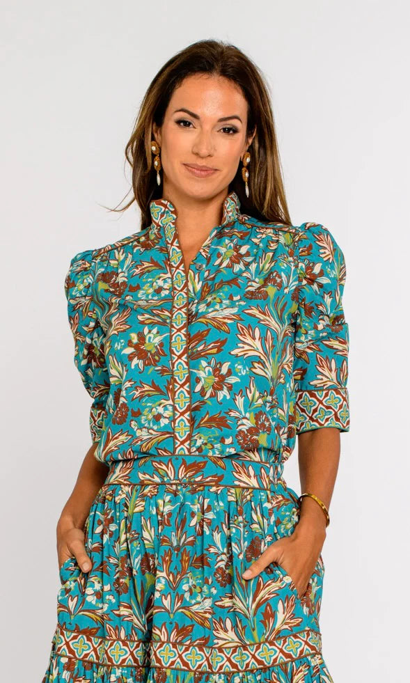 Ruthie Top - Grandeur Turquoise
