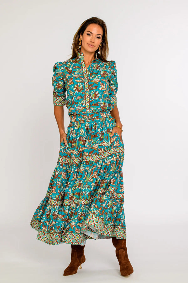 Ruthie Top - Grandeur Turquoise