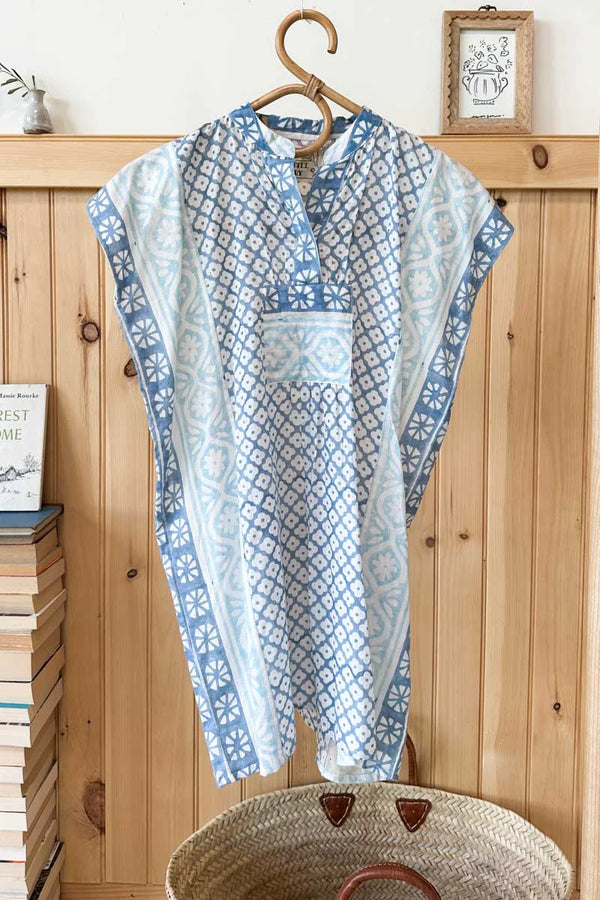 Little Fry Caftan - Blue Organic