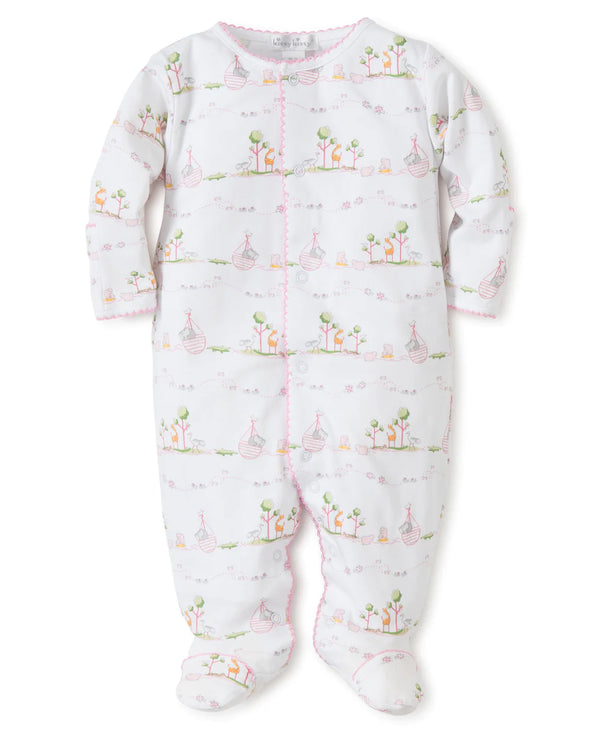 Noah's Print Footie - Pink