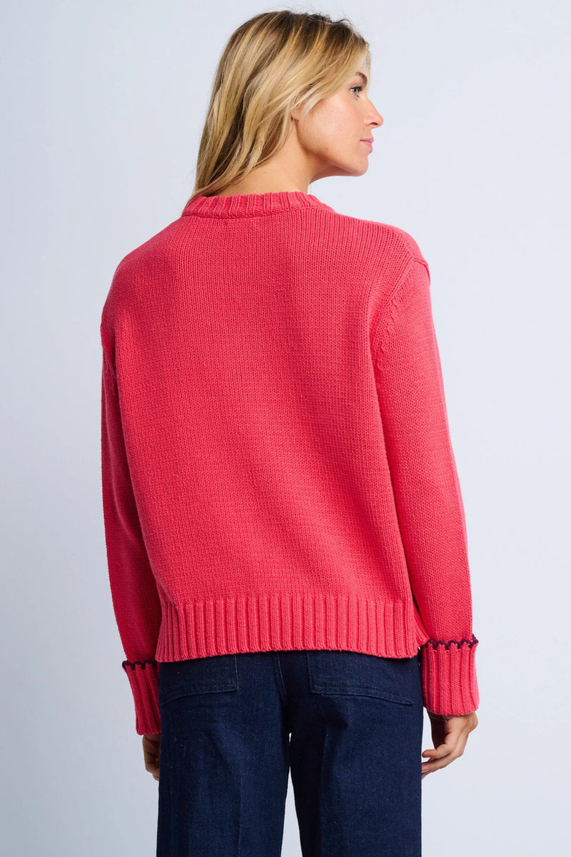 Cuffs Up Sweater - Lava