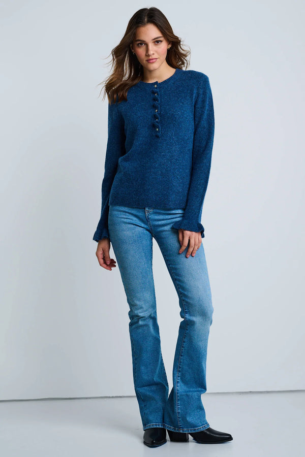 Allure Henley Sweater - Denim