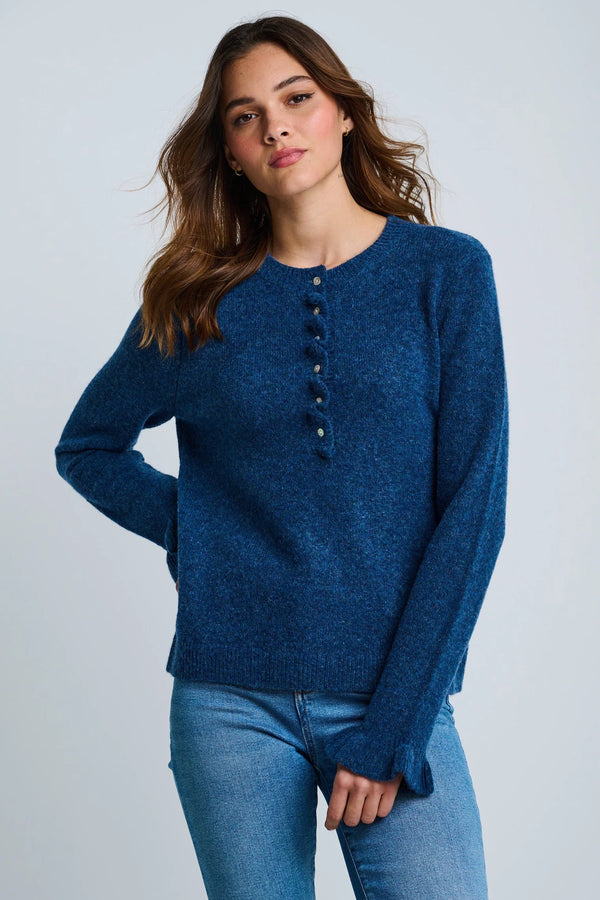 Allure Henley Sweater - Denim
