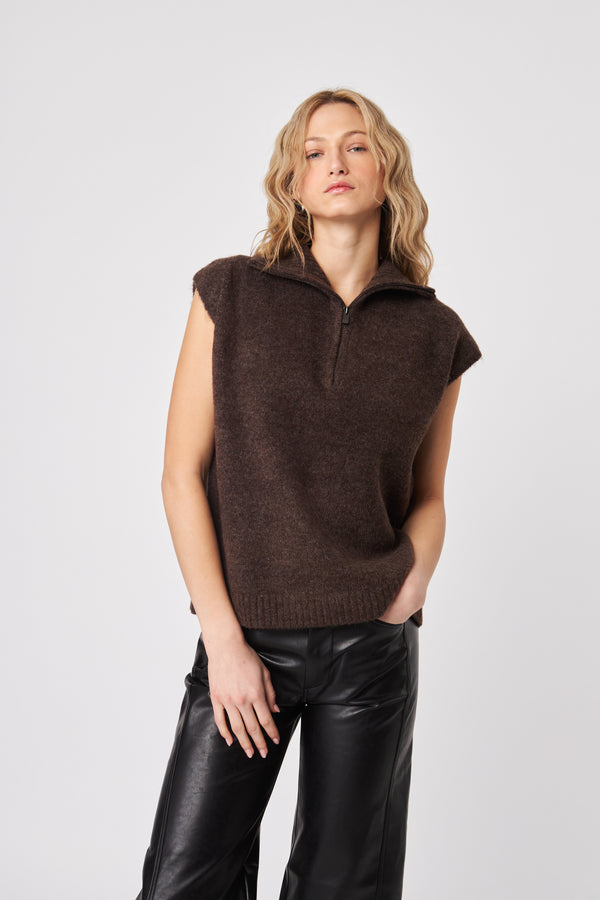 Michael Sweater Vest - Brown