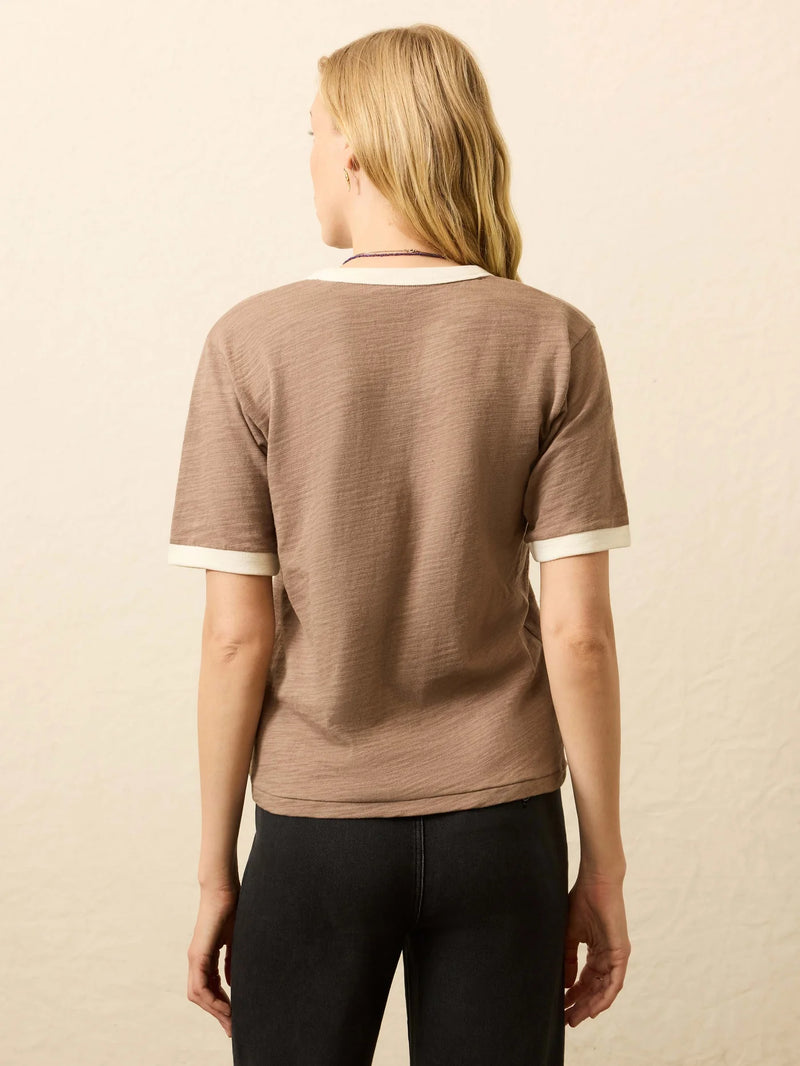 Sunwashed Slub Tee - Wood Smoke