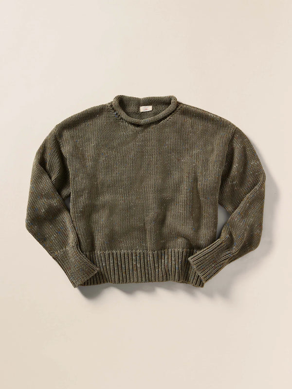 Cotton Roll Neck Sweater - Sage