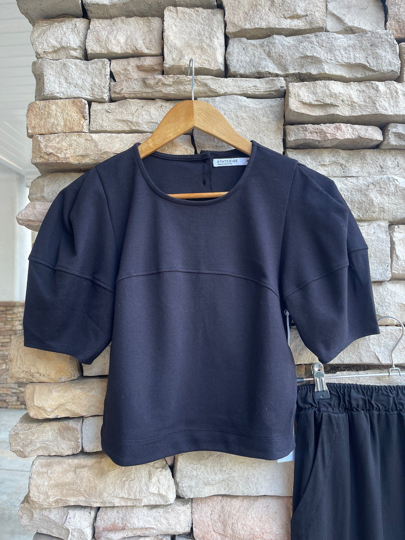 Ponte Lantern Sleeve Top