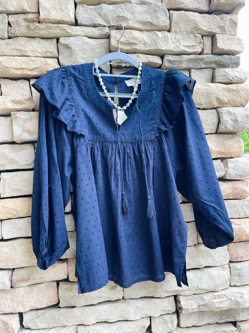 Lina Blouse - Navy