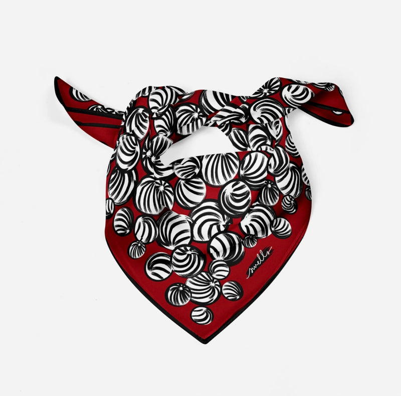 Garnet + Black scarf