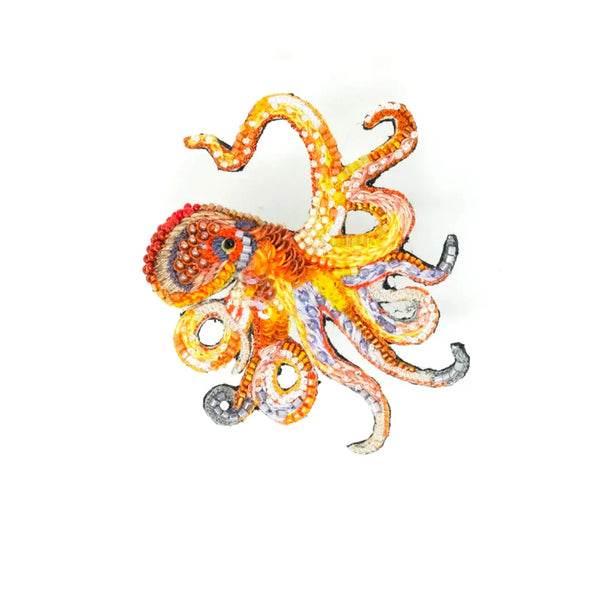 Large Octopus Brooch Pin