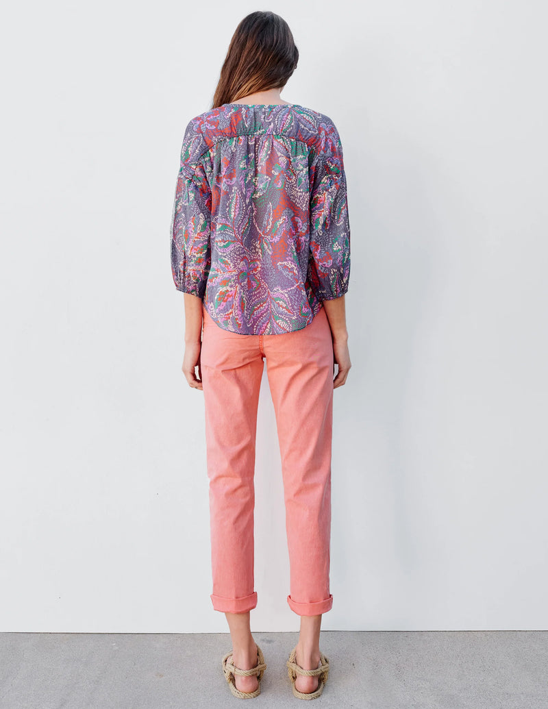 Floral V-Neck Blouse