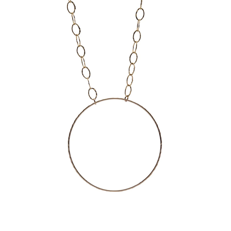 Textured Circle Necklace