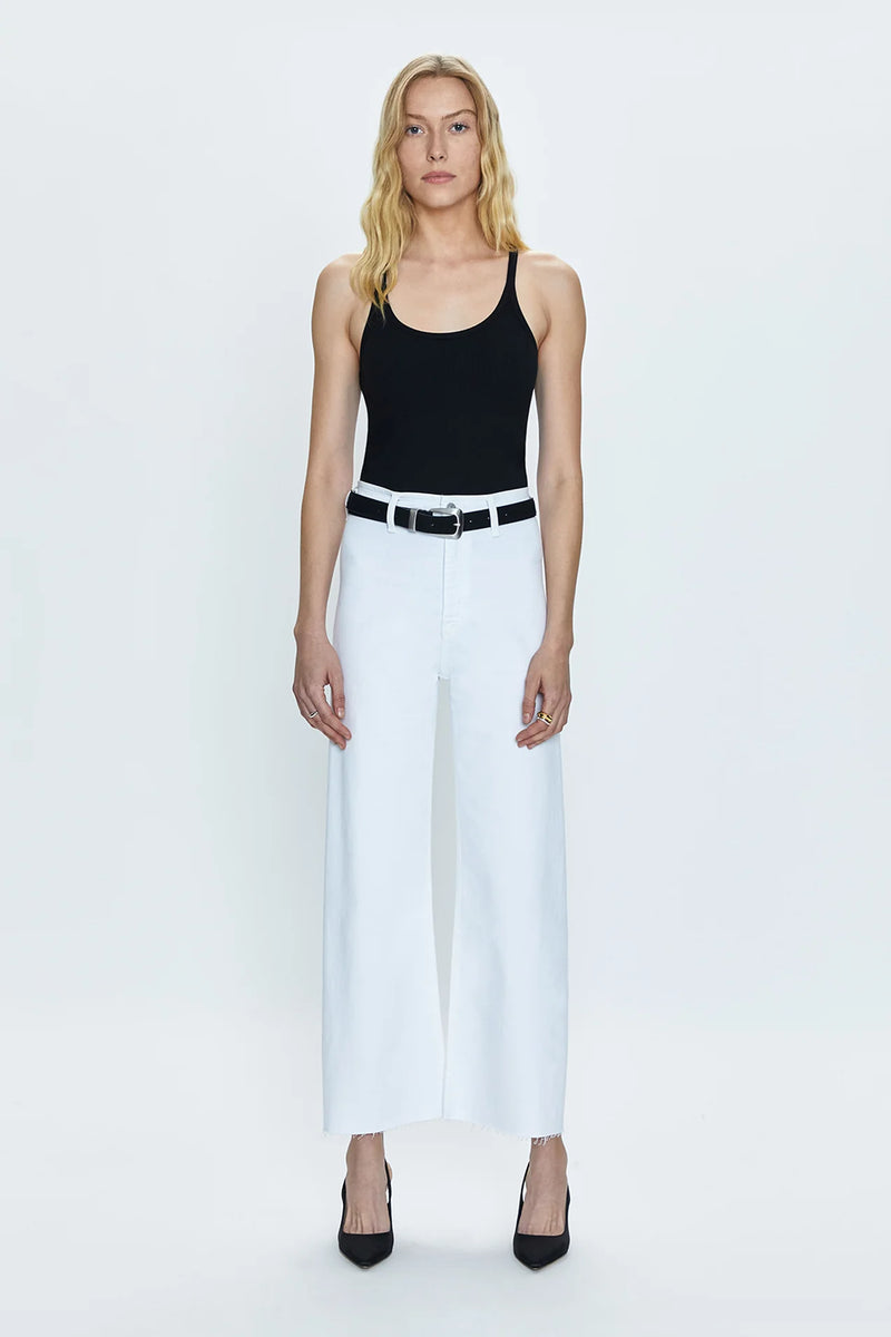 Penny Crop Wide Leg in Blizzard