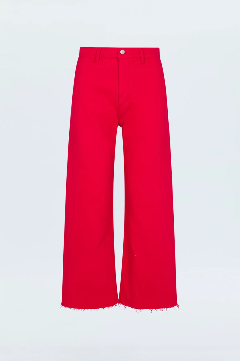 Penny Crop Wide Leg-Ruby